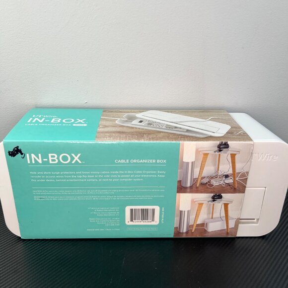 NEW UTWire In-Box Cable Organizer Box White Surge Protector Cables Power Strip - Picture 3 of 10